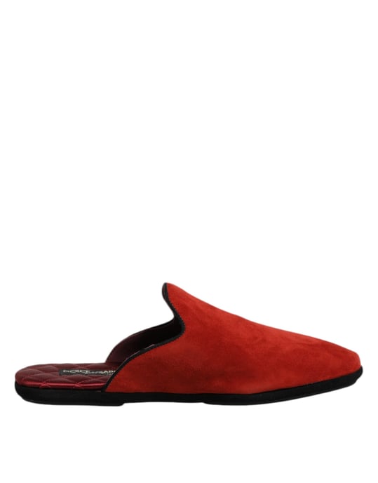 Dolce & Gabbana Oranje Suède Slippers Platte Slipperschoenen - Image 1