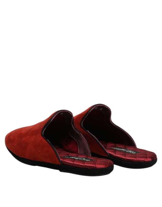 Dolce & Gabbana Oranje Suède Slippers Platte Slipperschoenen - Image 5
