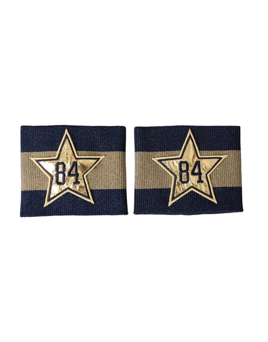 Dolce & Gabbana Zwart Goud Logo Ster 84 Viscose Polsband - Image 2