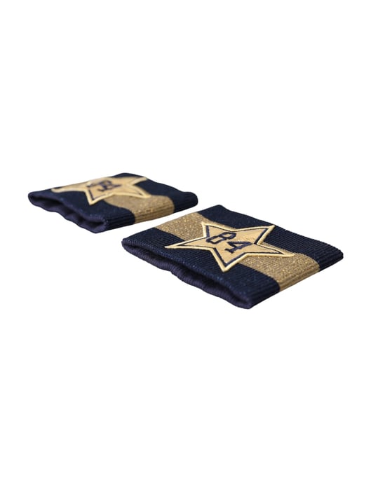 Dolce & Gabbana Zwart Goud Logo Ster 84 Viscose Polsband - Image 6
