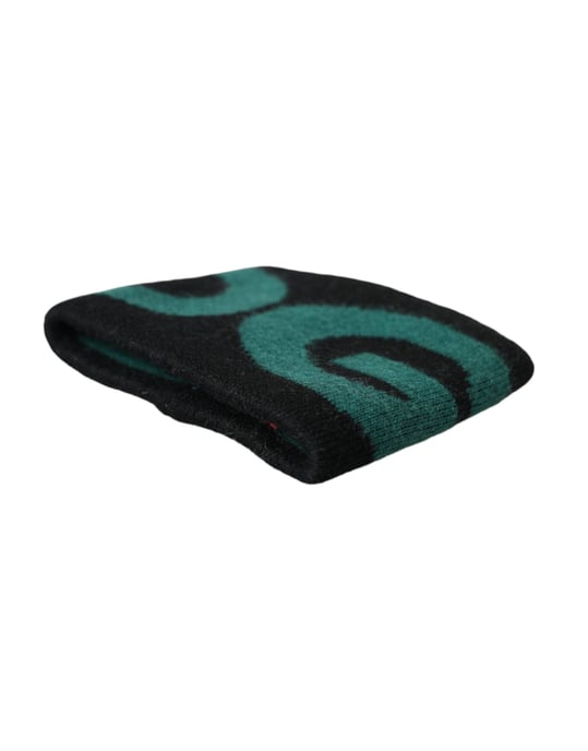 Dolce & Gabbana Zwart Groen Wol Logo #DGMILLENNIALS Polsband - Image 5