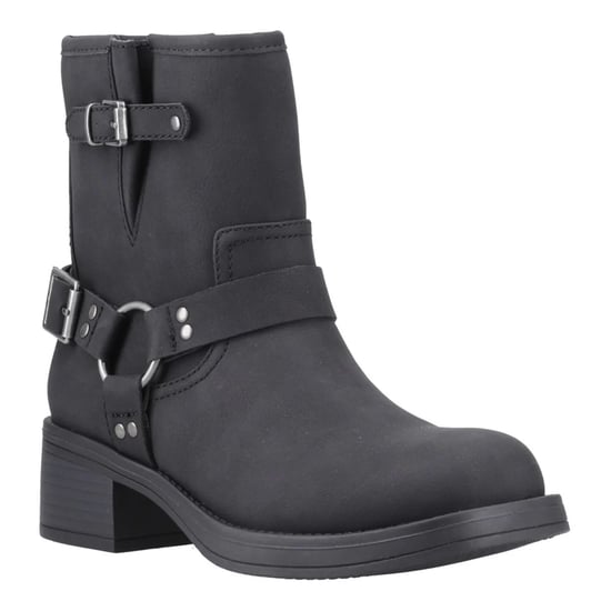 Rocket Dog Dames/Dames Nino Mid Cut Biker Boots (Zwart) - Image 1
