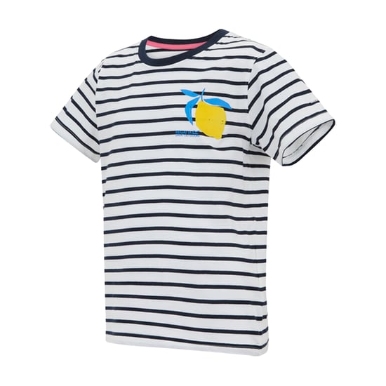 Regatta Bosley Stripe T-shirt voor kinderen/Kinderen (Wit/Zwaar) - Image 3