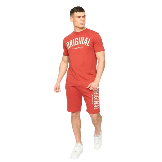 Crosshatch Heren Kensby Shorts (Rood) - Image 4
