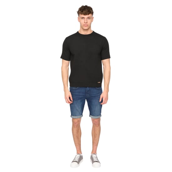 Duck and Cover Heren Mataso Gebreide T-Shirt (Zwart) - Image 4
