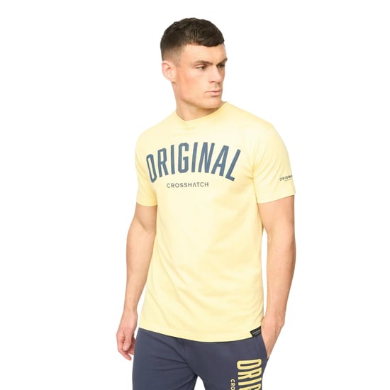 Crosshatch Heren Kensby T-Shirt (Geel) - Image 1