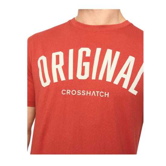 Crosshatch Heren Kensby T-Shirt (Rood) - Image 3