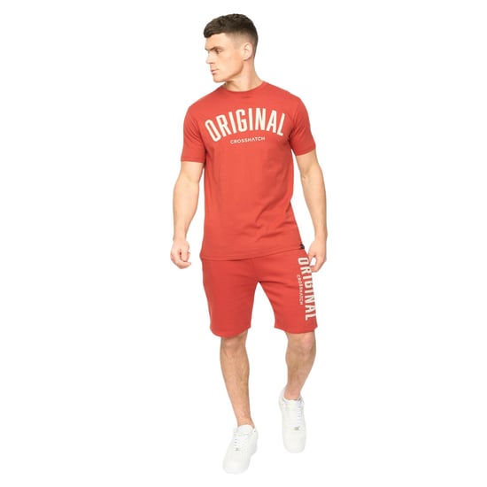 Crosshatch Heren Kensby T-Shirt (Rood) - Image 4