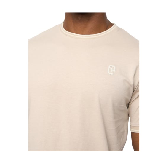 Crosshatch Heren Preece T-shirt (Licht Steen) - Image 3