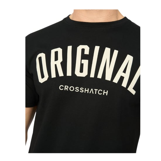 Crosshatch Heren Kensby T-Shirt (Zwart) - Image 3