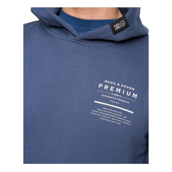 Duck and Cover Heren Rayland Hoodie (Denim Blauw) - Image 2