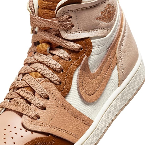 Nike Dames/Dames Air Jordan 1 Leren Hoge Tops Trainers (Bruin) - Image 3