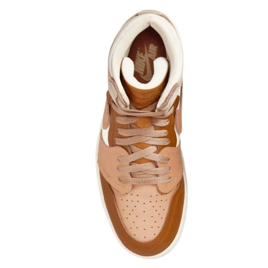 Nike Dames/Dames Air Jordan 1 Leren Hoge Tops Trainers (Bruin) - Image 4