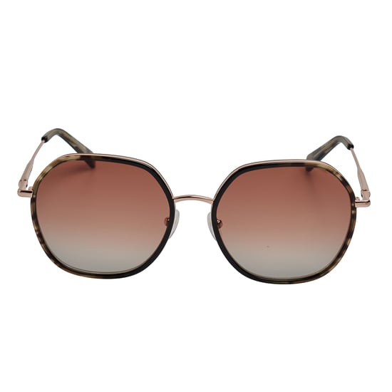 Vrouwen Hexagonale Metalen Zonnebril met Acetaat Frame LO163S - Image 1