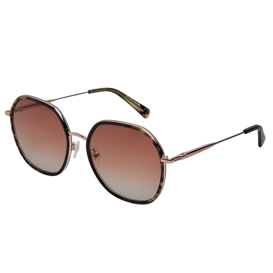 Vrouwen Hexagonale Metalen Zonnebril met Acetaat Frame LO163S - Image 5