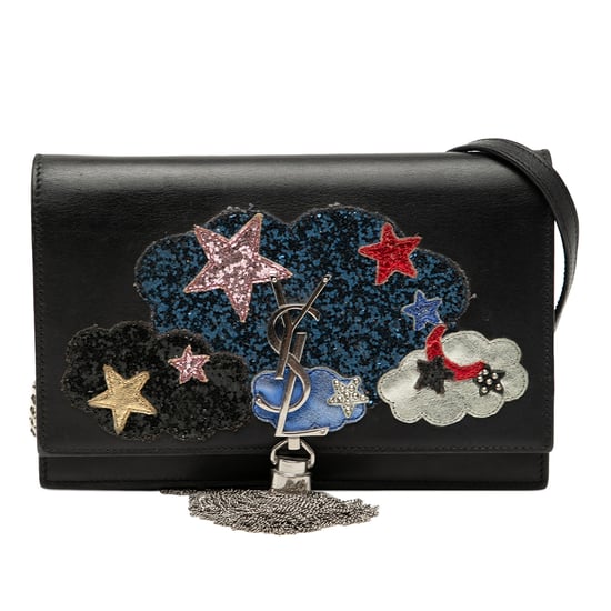 Tweedehands Kalfsleer Cloud Ster Applicatie Classic Monogram Kate Tassel Portemonnee Op Ketting - Image 1