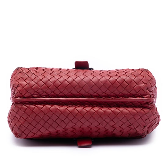 Tweedekans Nappa Intrecciato Dubbelzijdige Flap Messenger Bag - Image 3