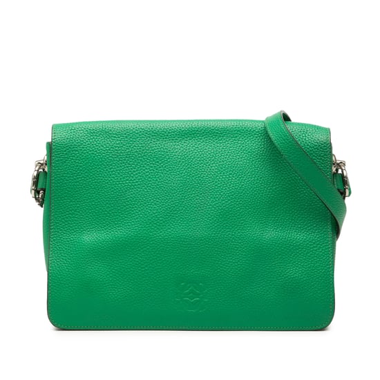 Tweedehands Pebbled Kalfsleer Anagram Flap Crossbody - Image 1