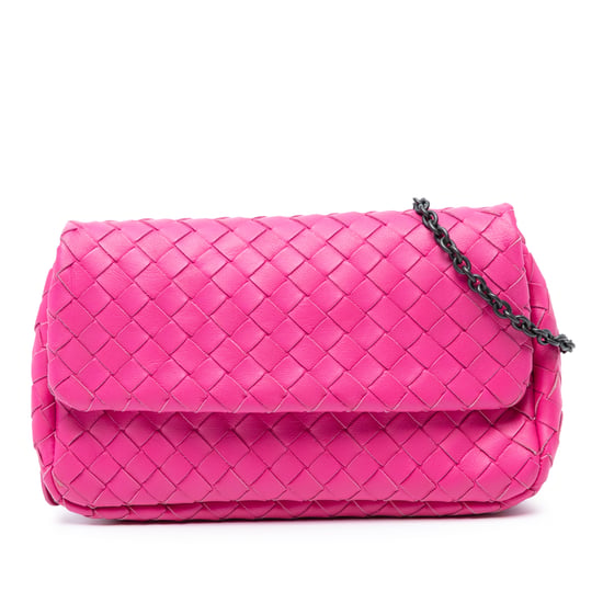 Tweedekans Mini Nappa Intrecciato Uitbreidbare Ketting Flap Crossbody - Image 1