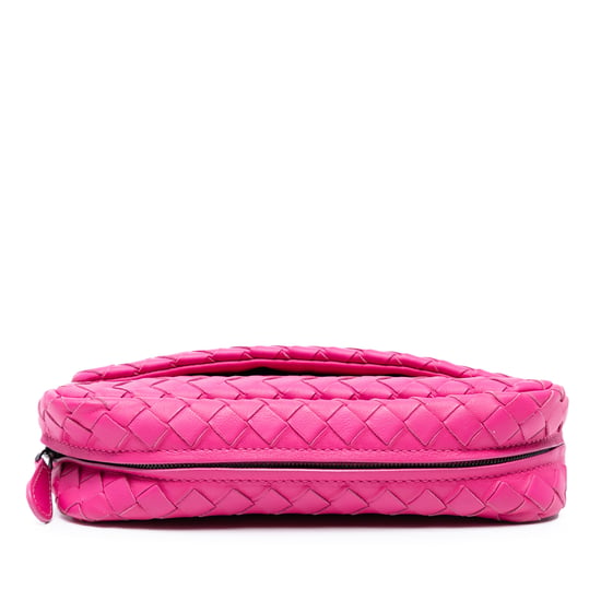 Tweedekans Mini Nappa Intrecciato Uitbreidbare Ketting Flap Crossbody - Image 3