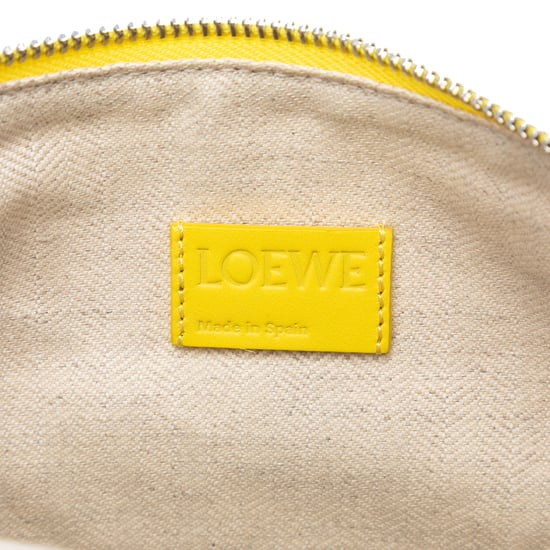 Tweedehands Herhalingsanagram Jacquard en Lederen Oblong Pouch - Image 5
