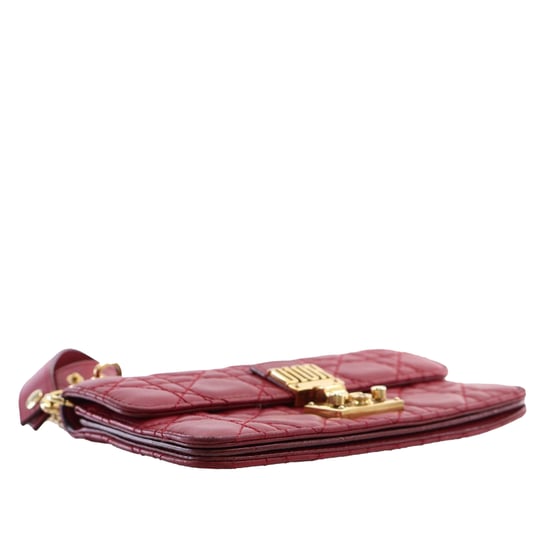 Tweedehands Lamsleer Cannage Dioraddict Pols Clutch - Image 5