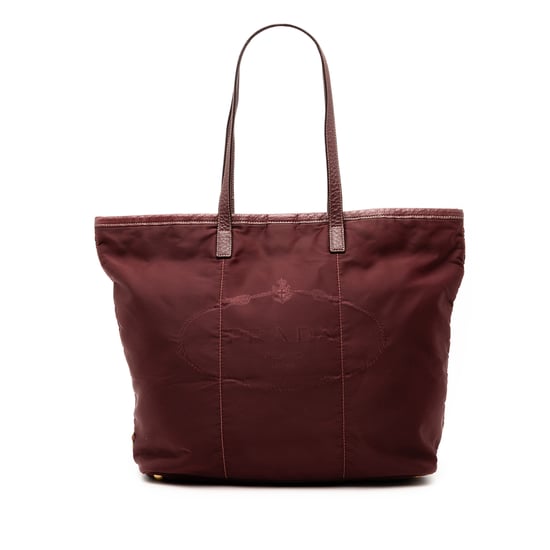 Tweed handschoen Tessuto Canapa Logo Tote - Image 1