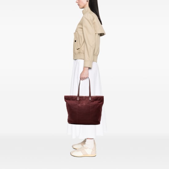 Tweed handschoen Tessuto Canapa Logo Tote - Image 6