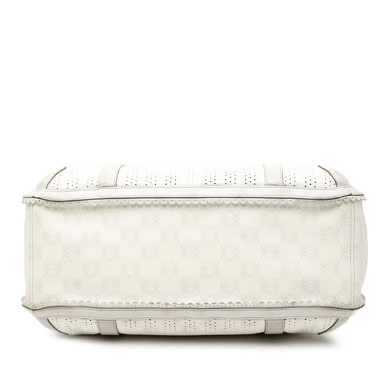 Tweedehands Anagram Perforated Coated Canvas Tote - Image 3