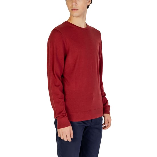 Ronde Hals Sweatshirt Effen Bordeaux - Image 4