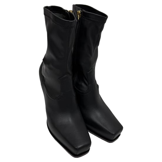 Stella McCartney Cowboy 80 Enkellaarsjes in Zwart Nepleer - Image 5