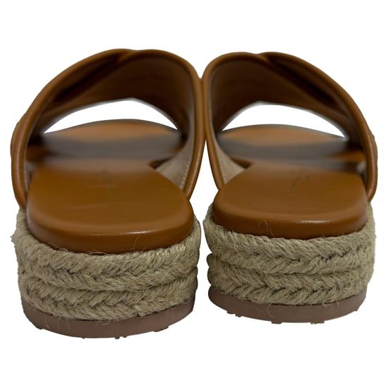 Gianvito Rossi Espadrille Slide Sandalen met Kruisbanden in Bruin Suède - Image 3