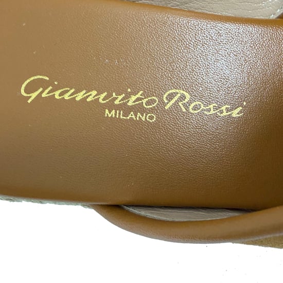 Gianvito Rossi Espadrille Slide Sandalen met Kruisbanden in Bruin Suède - Image 6
