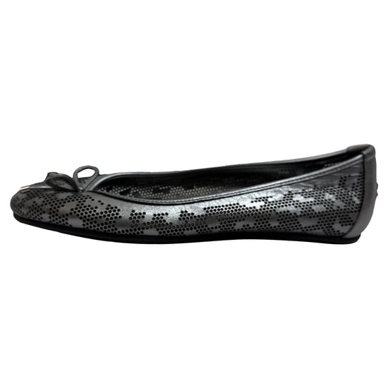 Jimmy Choo Perforated Ballerina's in Metallic Zilver Leer - Image 6