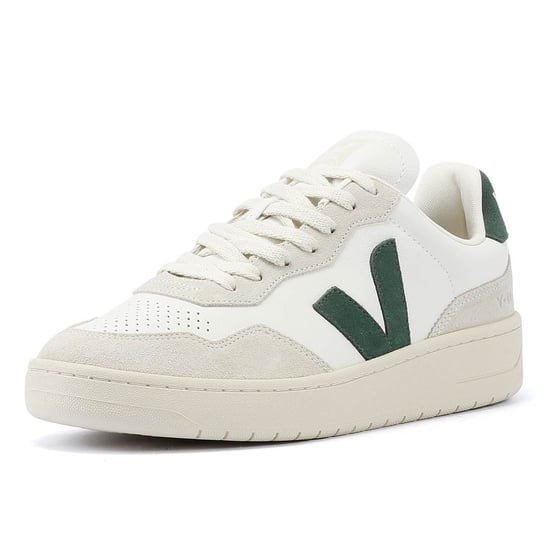 Veja V-90 Leather Heren Wit/Groen Sportschoenen - Image 3