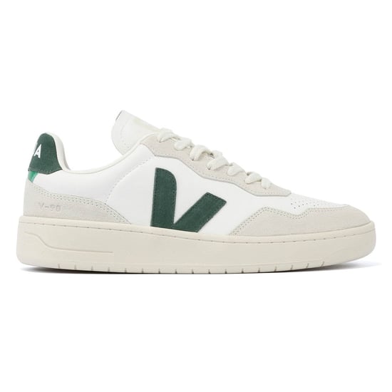 Veja V-90 Leather Heren Wit/Groen Sportschoenen - Image 5