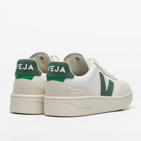 Veja V-90 Leather Heren Wit/Groen Sportschoenen - Image 6
