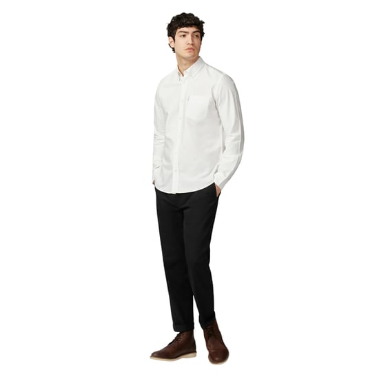 Ben Sherman Heren Signature Oxford overhemd met lange mouwen (Wit) - Image 3