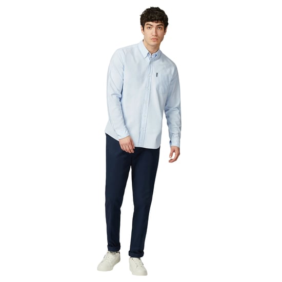 Ben Sherman Heren Signature Oxford overhemd met lange mouwen (Sky) - Image 3