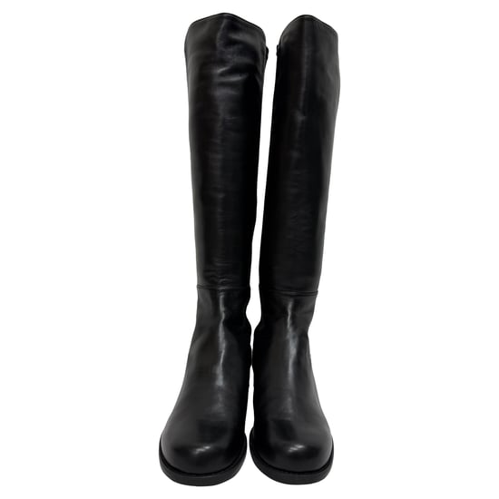 Stuart Weitzman 5050 overknee laarzen in zwart leer en suède. - Image 2