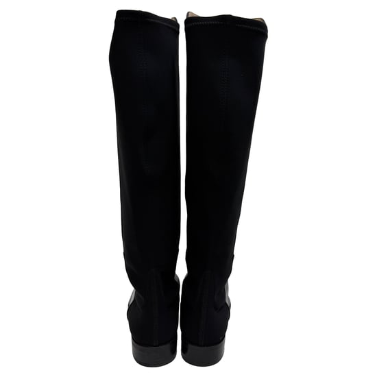 Stuart Weitzman 5050 overknee laarzen in zwart leer en suède. - Image 3