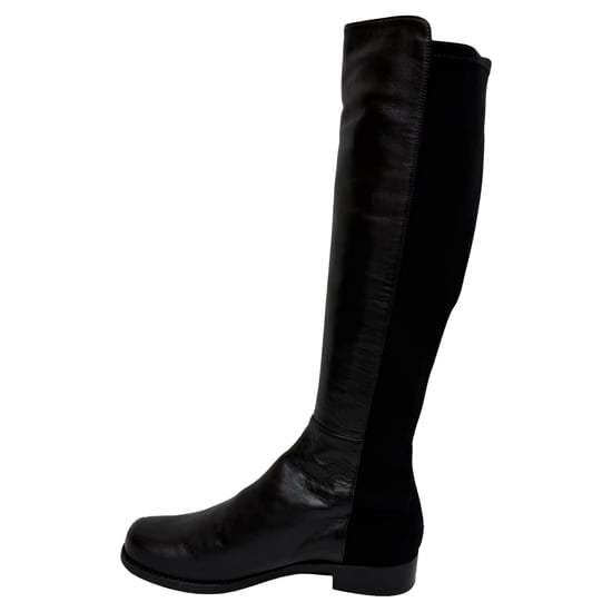 Stuart Weitzman 5050 overknee laarzen in zwart leer en suède. - Image 4