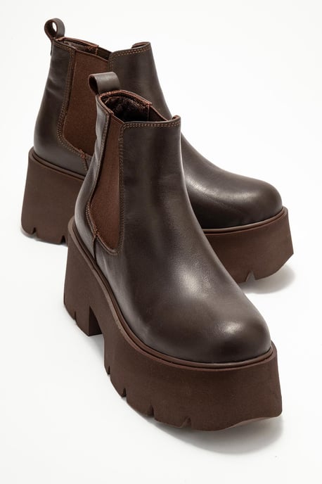 Clen Leren Platform Chelsea Boot - Image 2