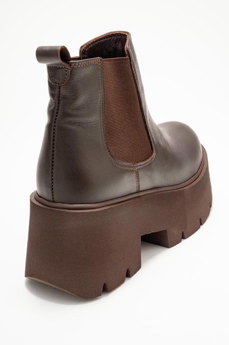 Clen Leren Platform Chelsea Boot - Image 5