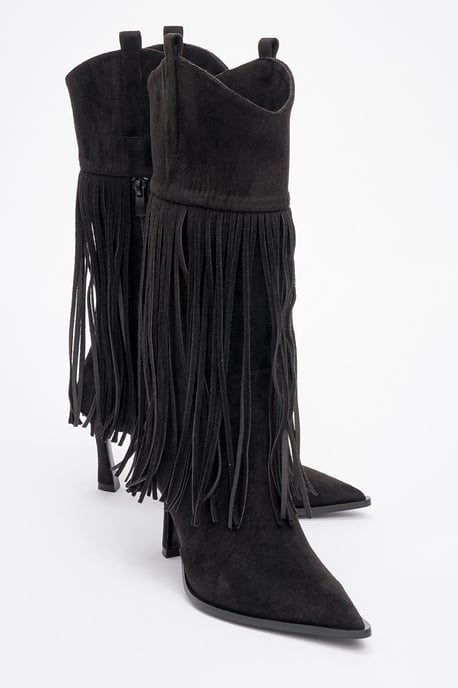 Gueras Fringe Spitse Neus Laars (Dames) - Image 1