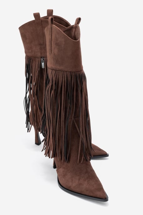 Gueras Fringe Spitse Neus Laars (Dames) - Image 1