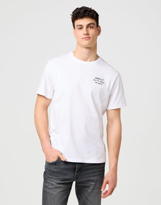 Wrangler - EMBROIDERY TEE WORN WHITE - Image 1