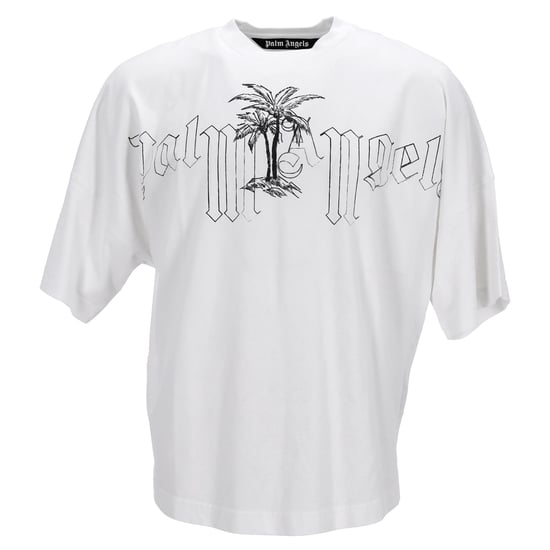 Oversized T-shirt met Palm Angels-logo in wit katoen - Image 1