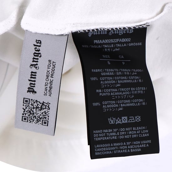 Oversized T-shirt met Palm Angels-logo in wit katoen - Image 5