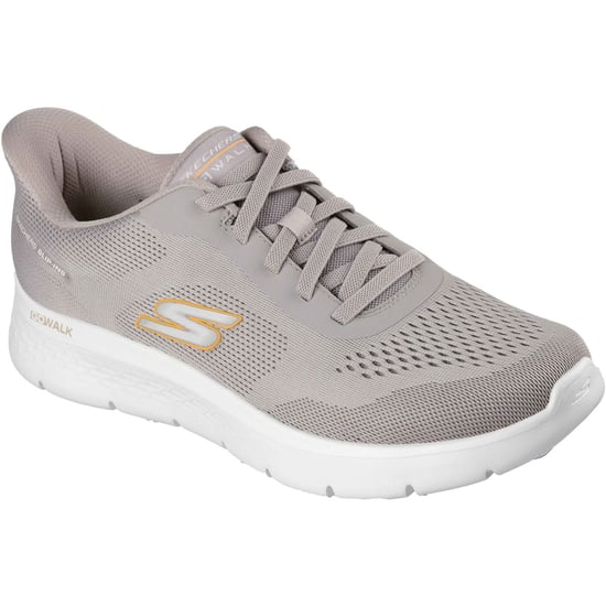 Skechers Go Walk Flex Polyester Heren Taupe Sneakers - Image 1